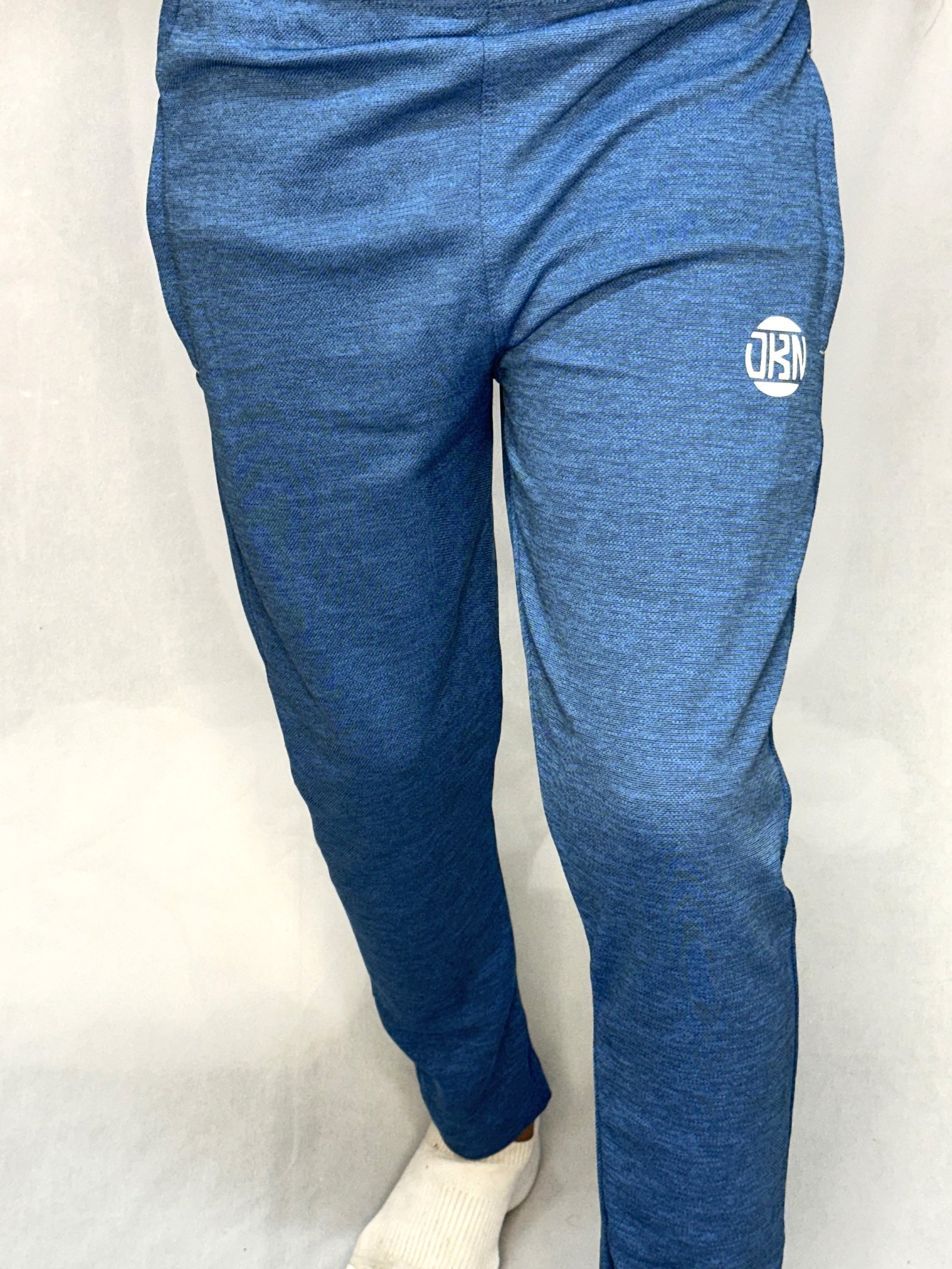 Textured Blue Slim fit joggers
